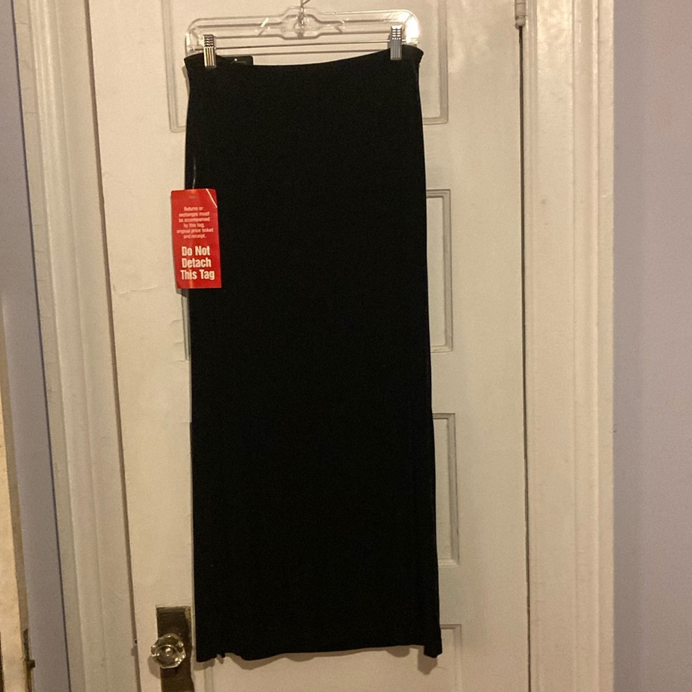 Long Black Velvet Skirt